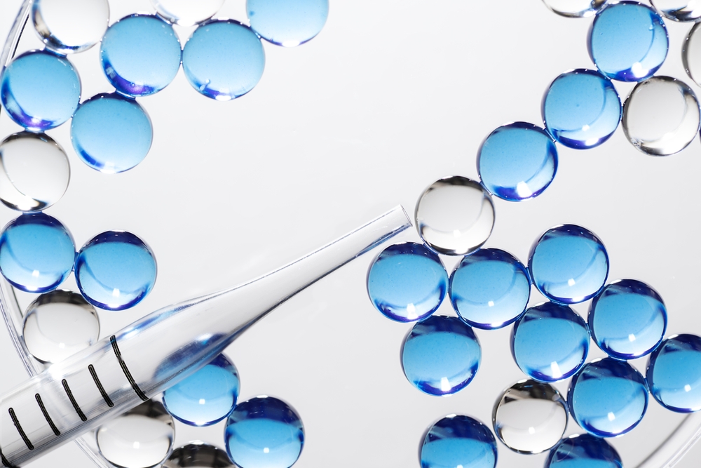 Collagen,molecules,in,petri,dish,in,laboratory,closeup.,hyaluronic,acid