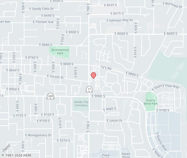 Location Map: 8899 South 700 East, #125 Sandy, Utah 84070