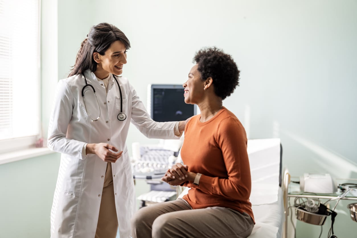 Hormone therapy consultation with a healthcare provider.